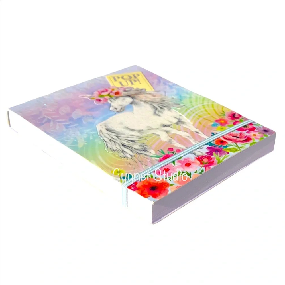Punch Studio Unicorn Pop Up Bungee Mini Notepad (60751)